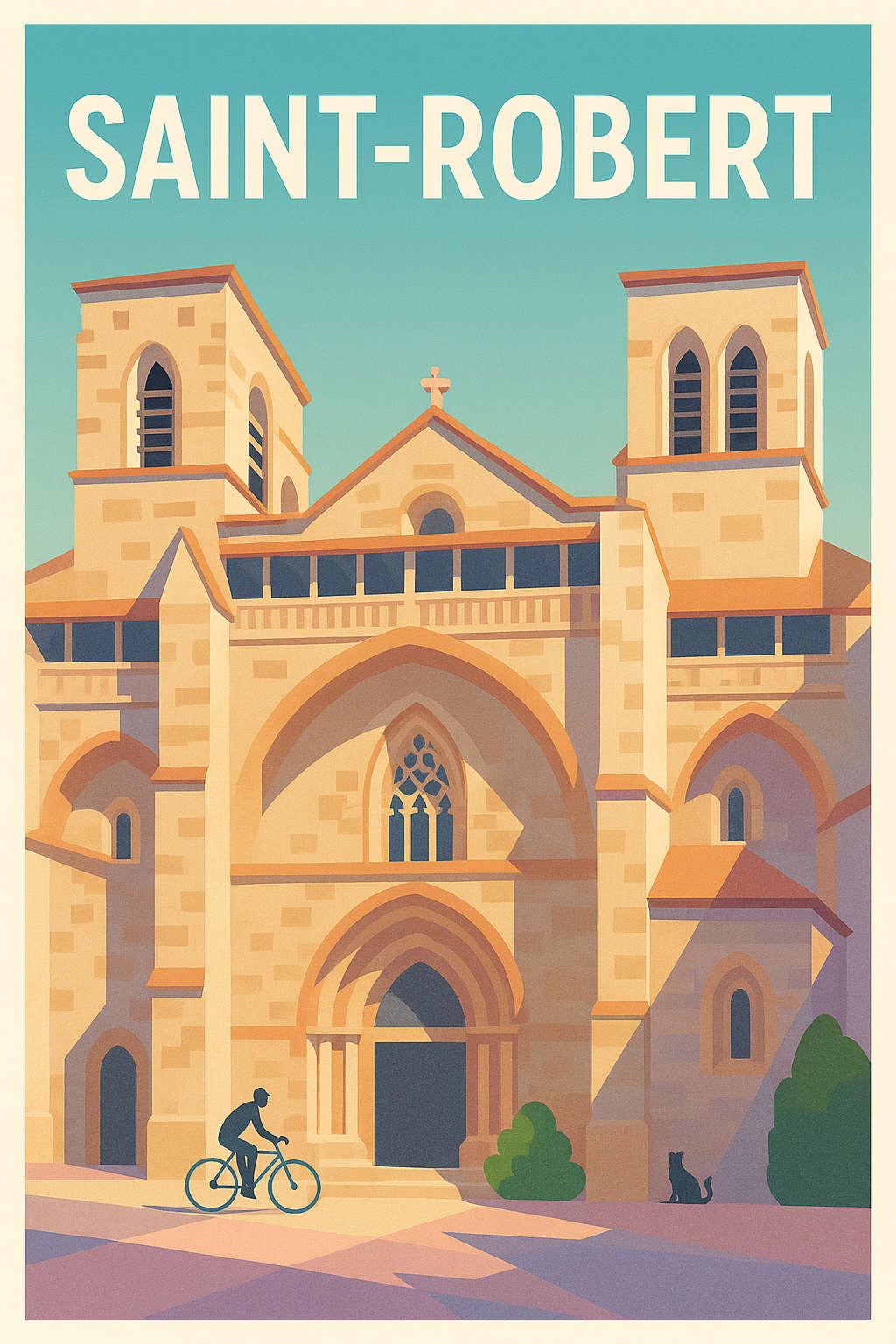 Affiche Saint-Robert — Charme et histoire au cœur du village · poster d'art de Saint-Robert