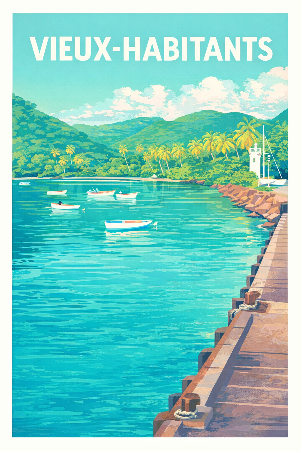 Affiche de Vieux-Habitants - Escapade tropicale au cœur de la Guadeloupe
