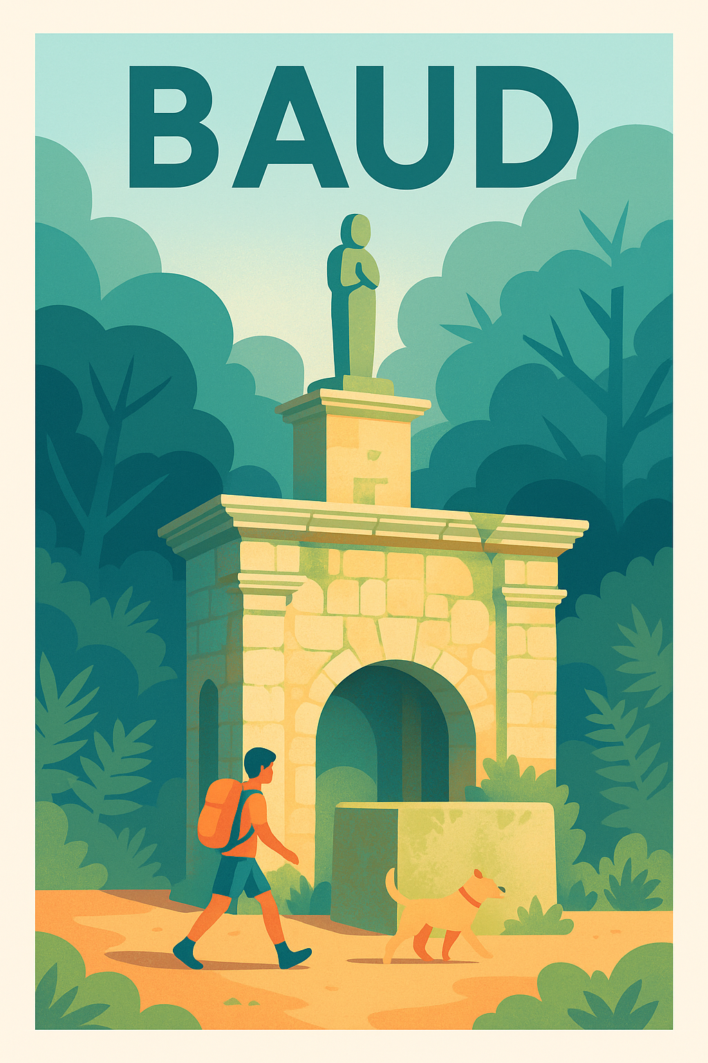 Affiche de Baud - L'Esprit Nature et Patrimoine à Chaque Pas
