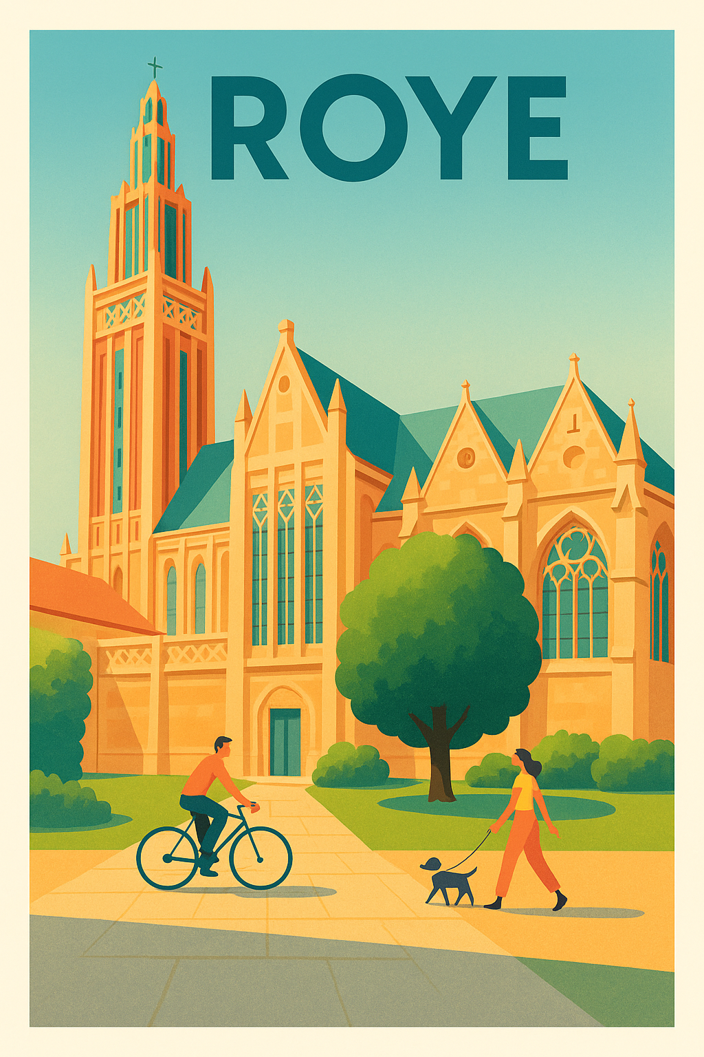 Affiche de Roye - Élégance architecturale au cœur de la ville