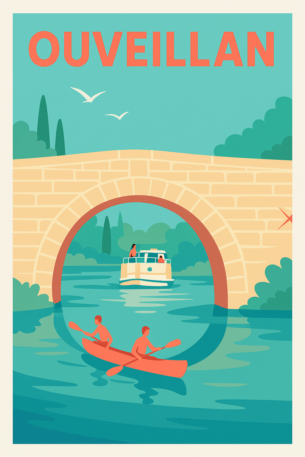 Affiche de Ouveillan - Évasion et douceur au fil de l'eau