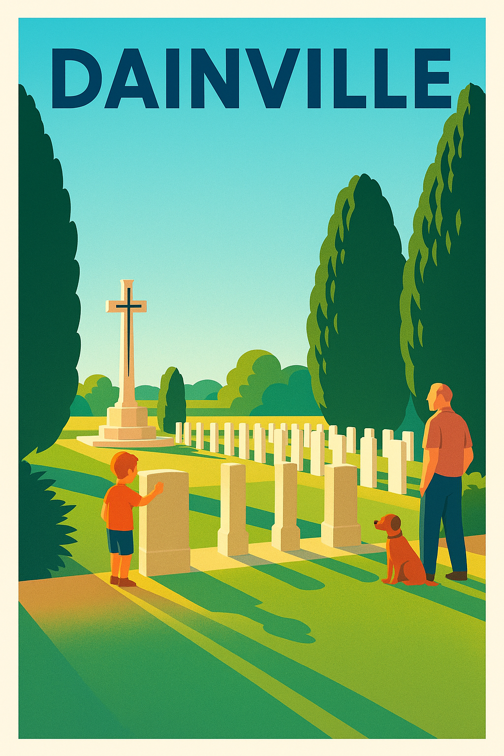 Affiche de Dainville - Mémoire et quiétude au cimetière militaire