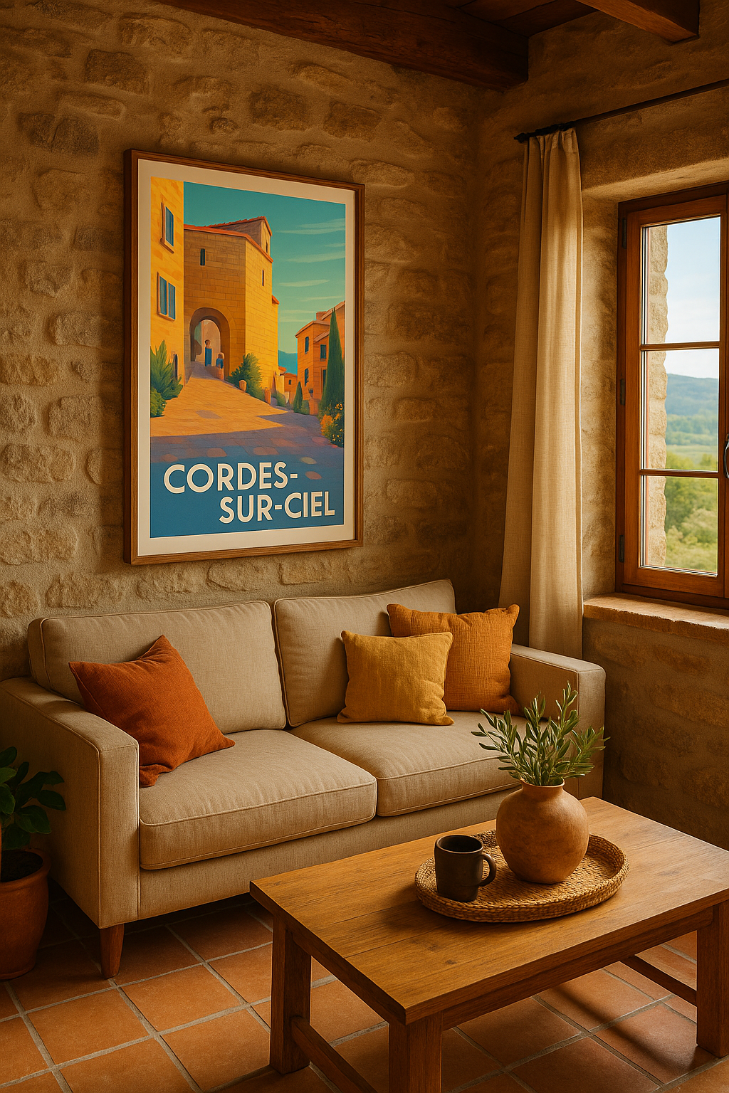 Mise en situation Affiche de Cordes-sur-Ciel - L'élégance médiévale en lumière