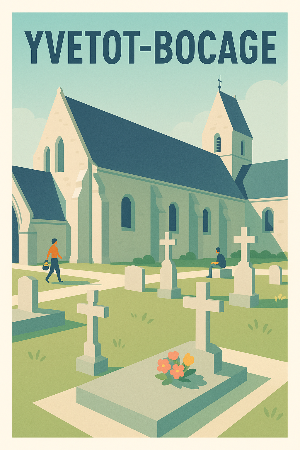 Affiche de Yvetot-Bocage - Charme paisible du bocage normand