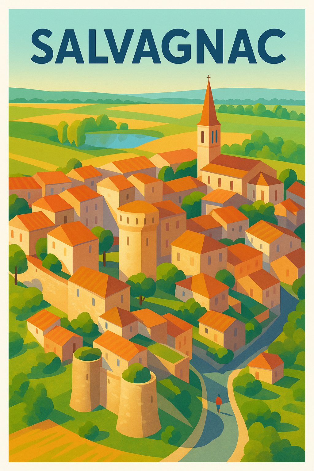 Affiche de Salvagnac - Charme pittoresque du Sud-Ouest