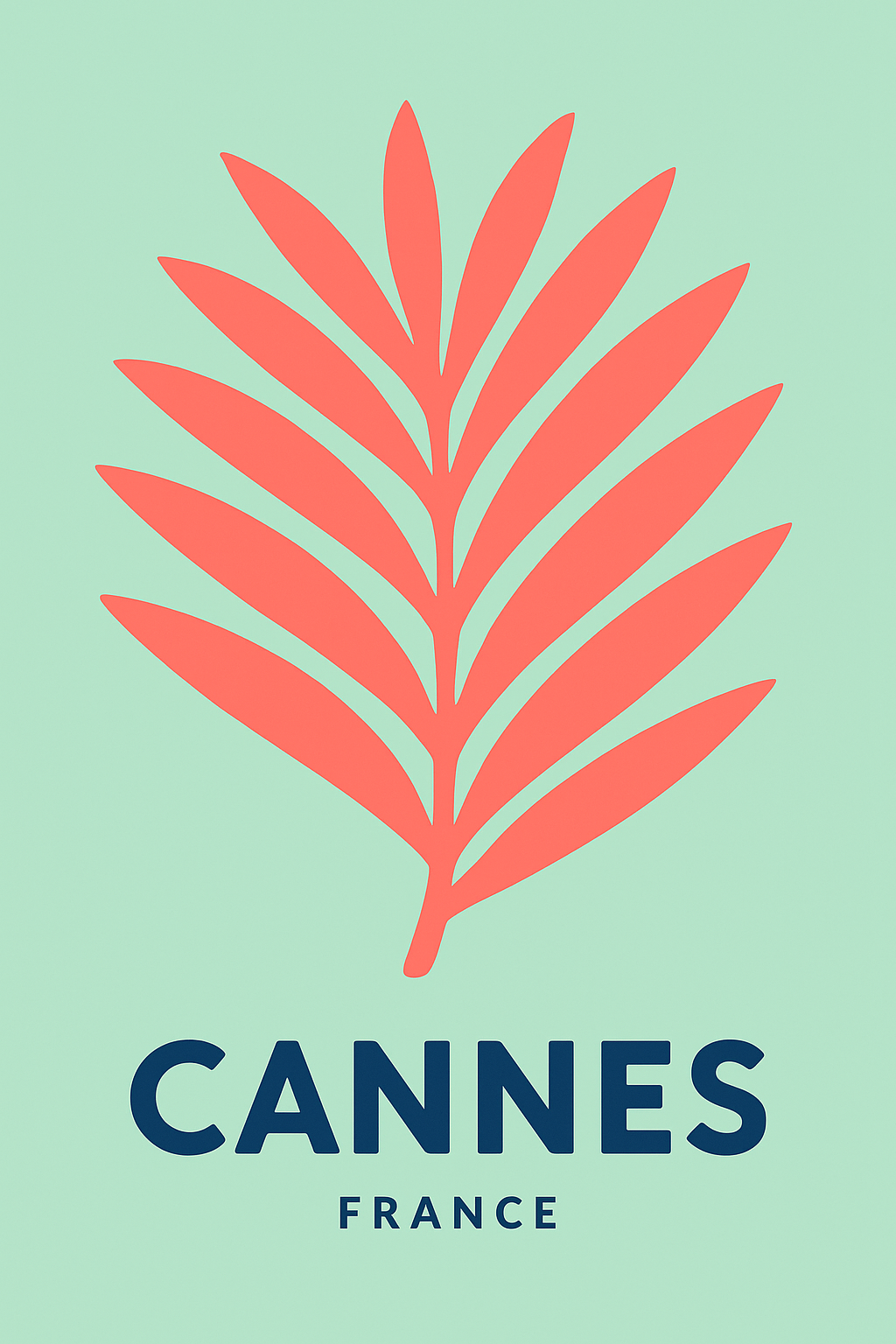 Affiche de Cannes - Élégance et simplicité sur la Côte d'Azur