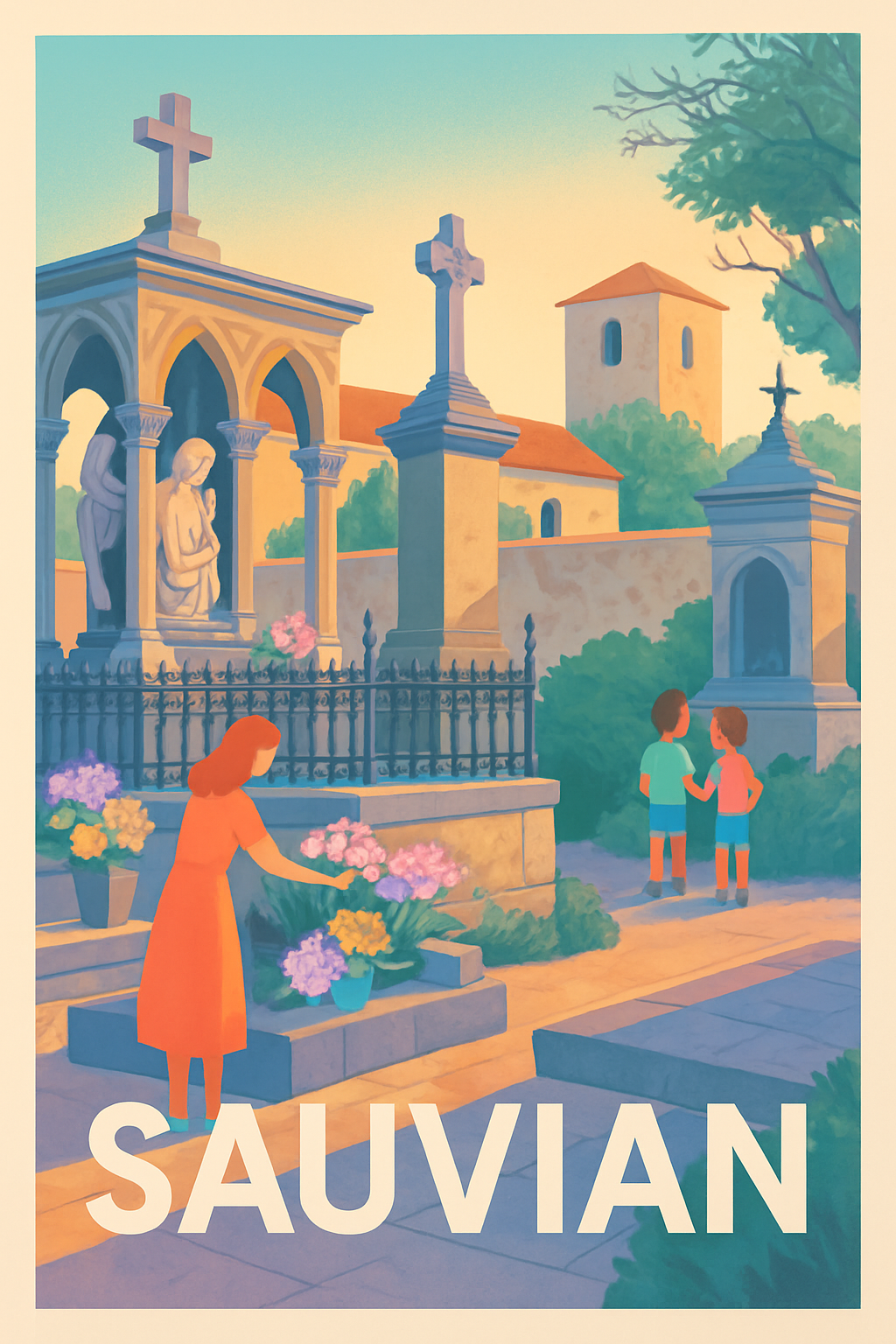 Affiche de Sauvian - Douceur pastorale au cœur du village
