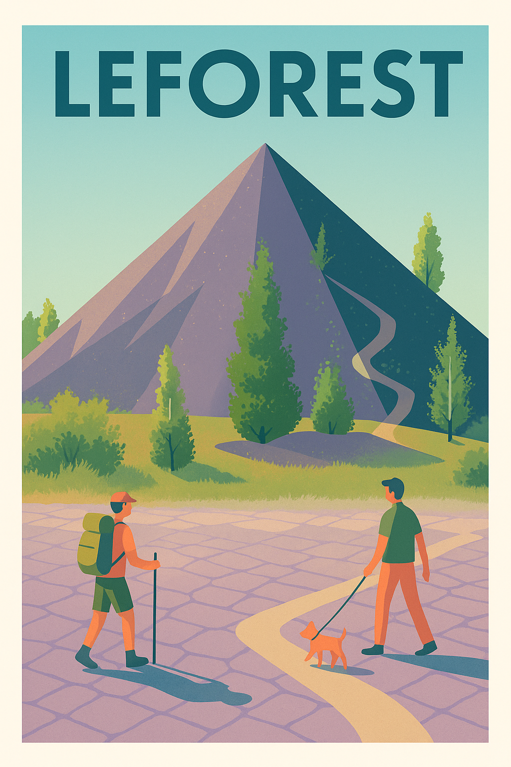 Affiche de Leforest - Invitation à la randonnée et à la nature