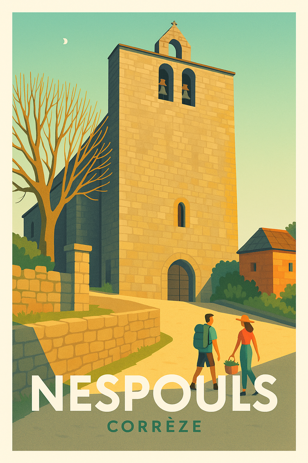 Affiche Nespouls — Charme et Sérénité en Corrèze · poster d'art de Nespouls