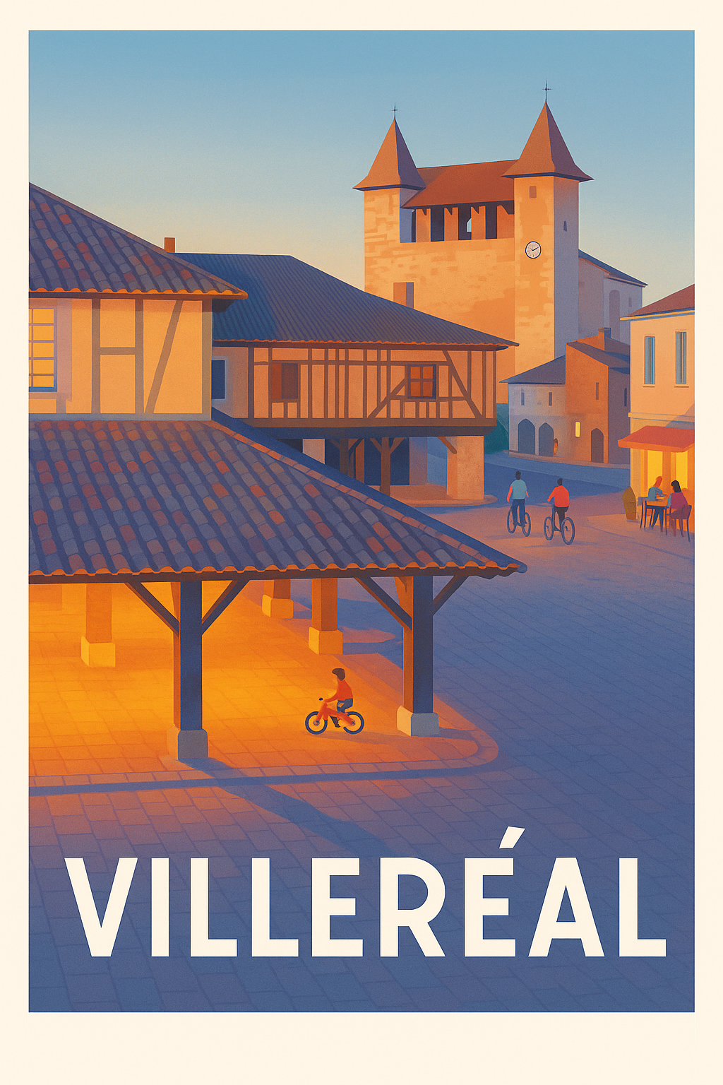 Affiche de Villeréal - Charme médiéval au coucher du soleil