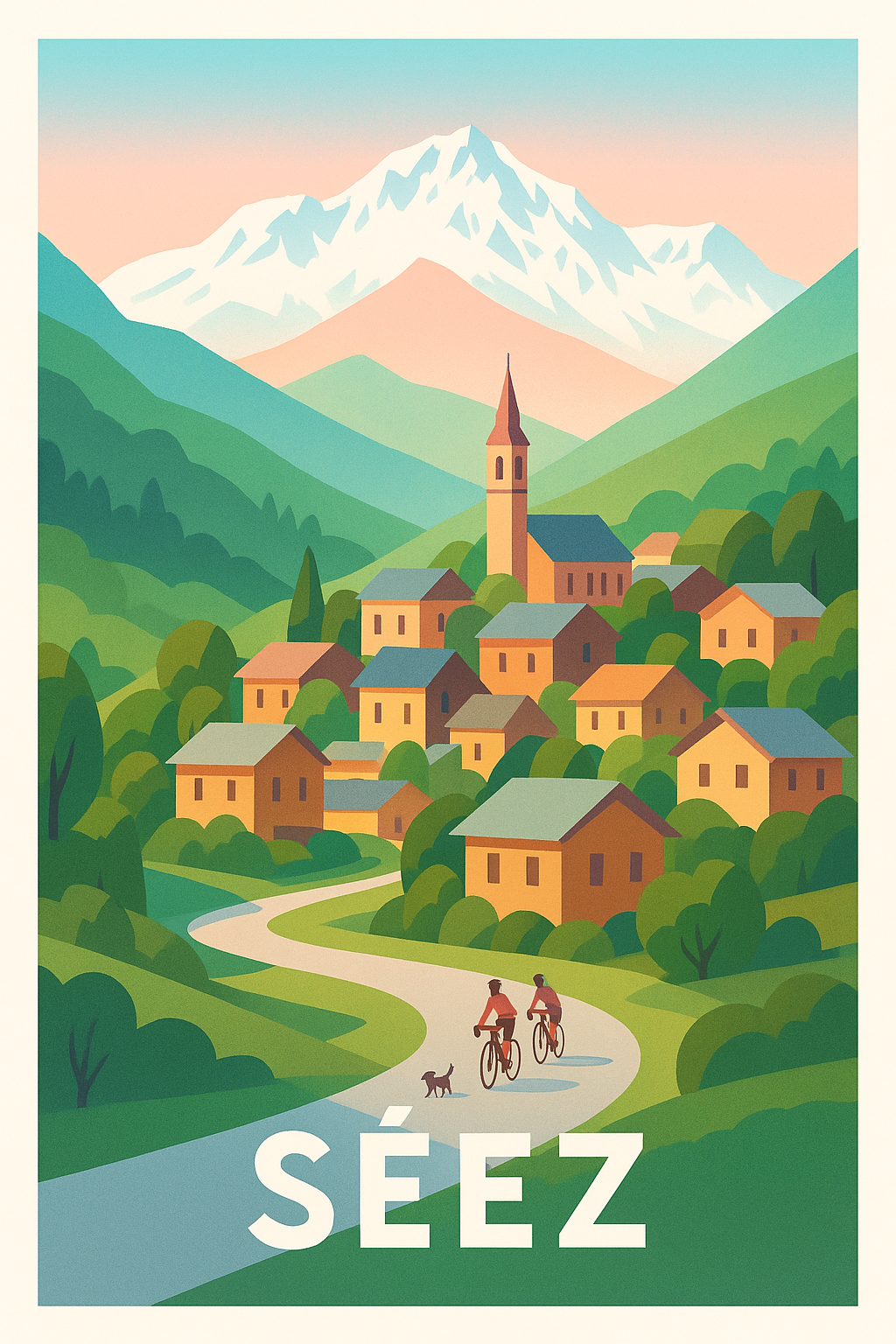 Affiche de Séez - Charme Bucolique au Cœur des Alpes