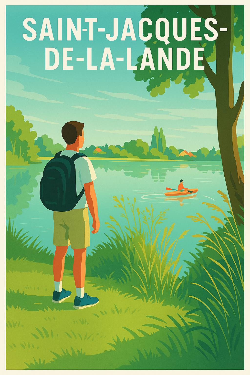 Affiche de Saint-Jacques-de-la-Lande - Invitation à la nature paisible