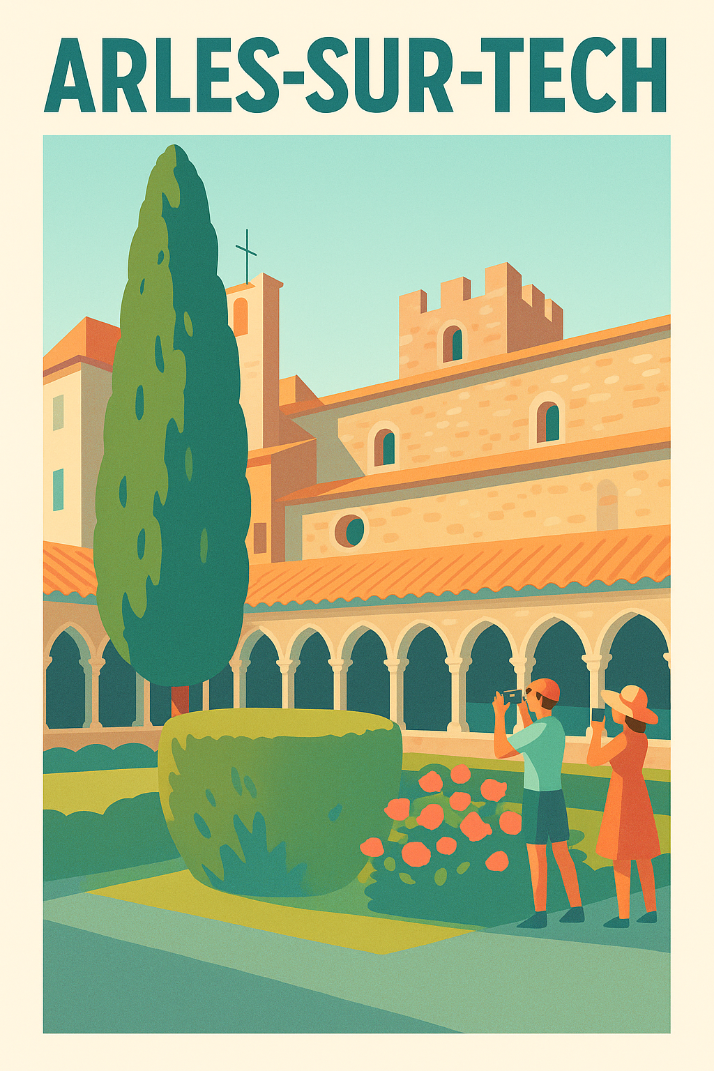 Affiche de Arles-sur-Tech - L'élégance médiévale en lumière