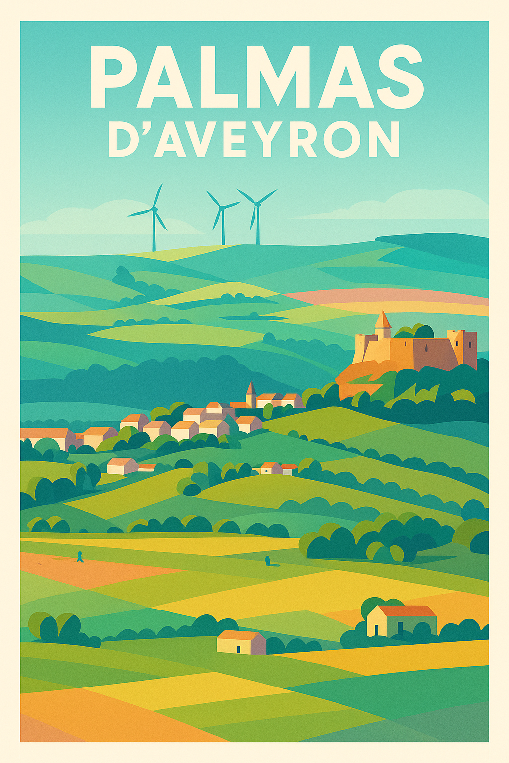 Affiche de Palmas d'Aveyron - Évasion champêtre au cœur des paysages vallonnés