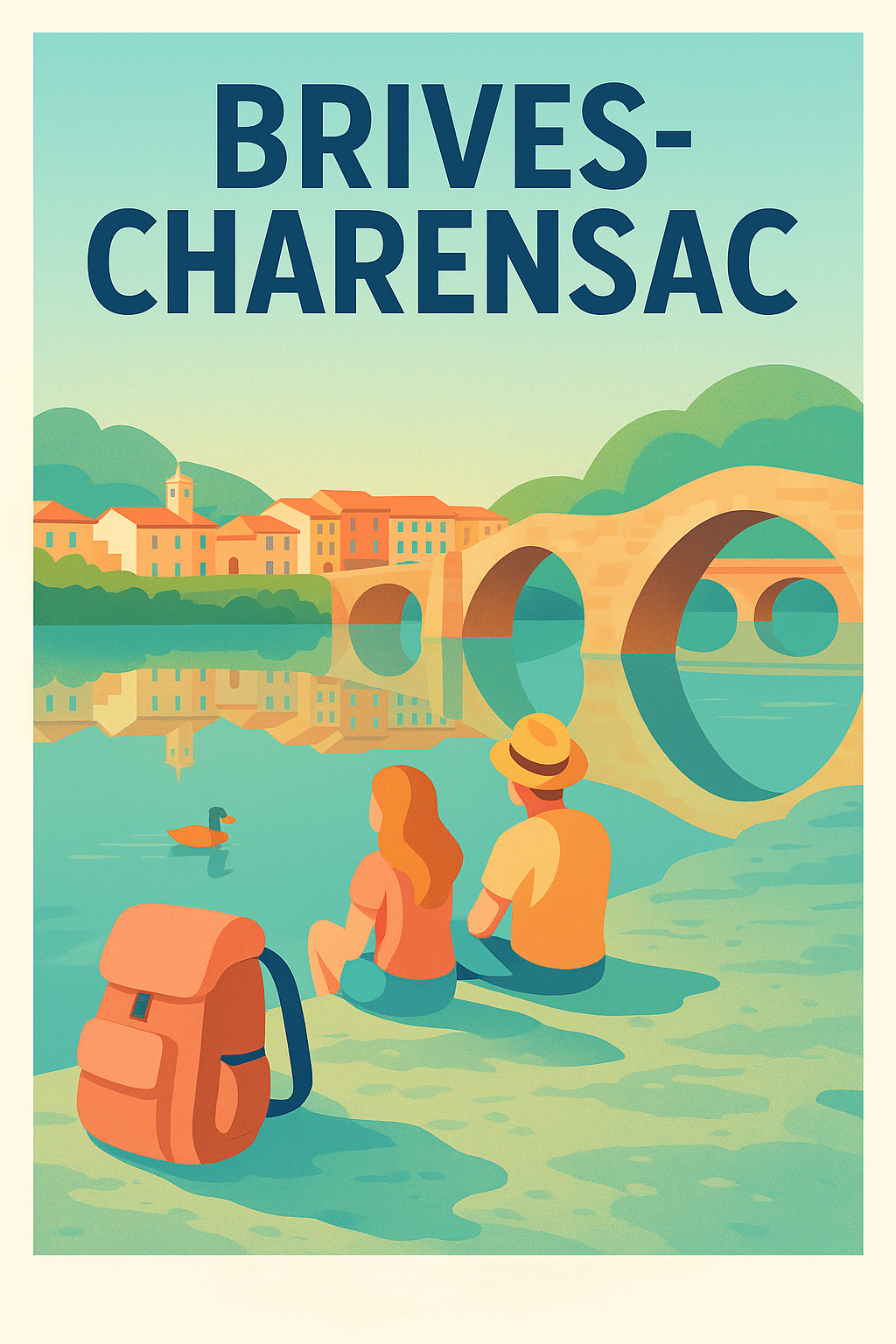 Affiche de Brives-Charensac - Une pause au bord de la Loire