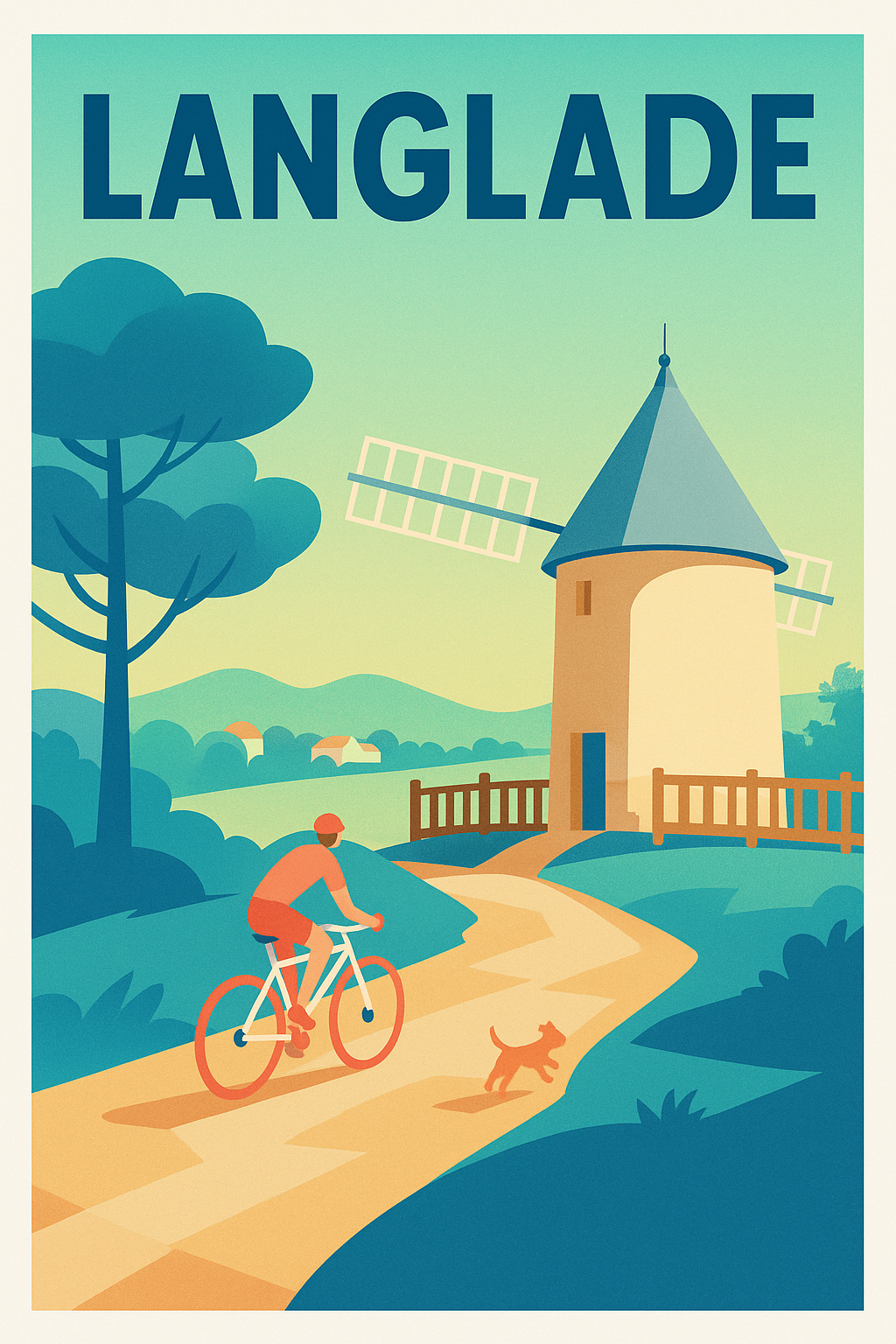 Affiche de Langlade - Une balade champêtre au vent du moulin