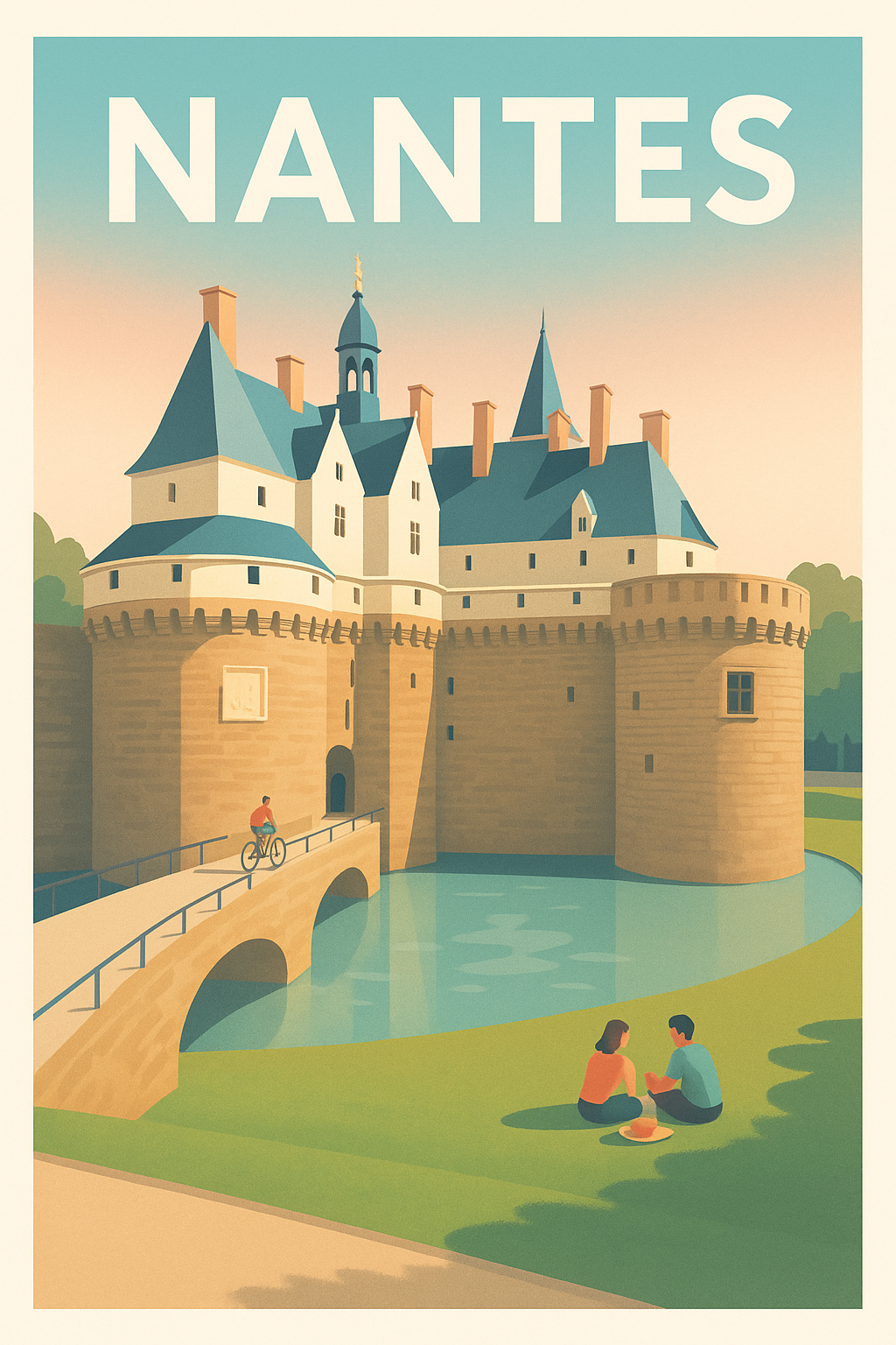 Affiche de Nantes - L'élégance historique au cœur de la ville