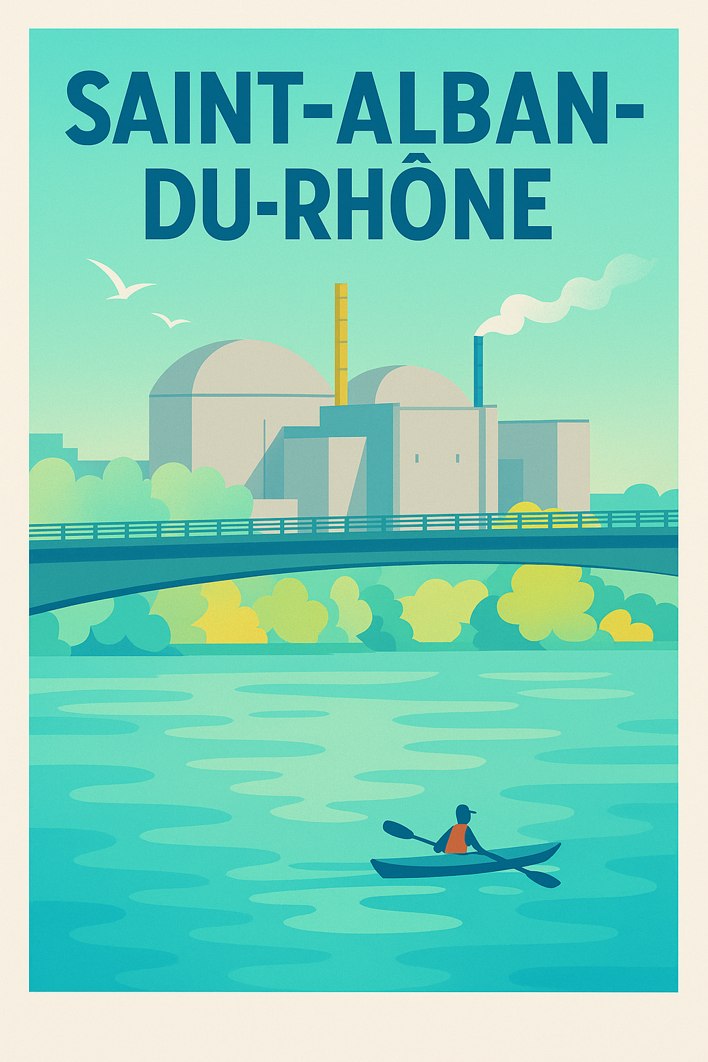Affiche de Saint-Alban-du-Rhône - Évasion et Sérénité au fil du Rhône