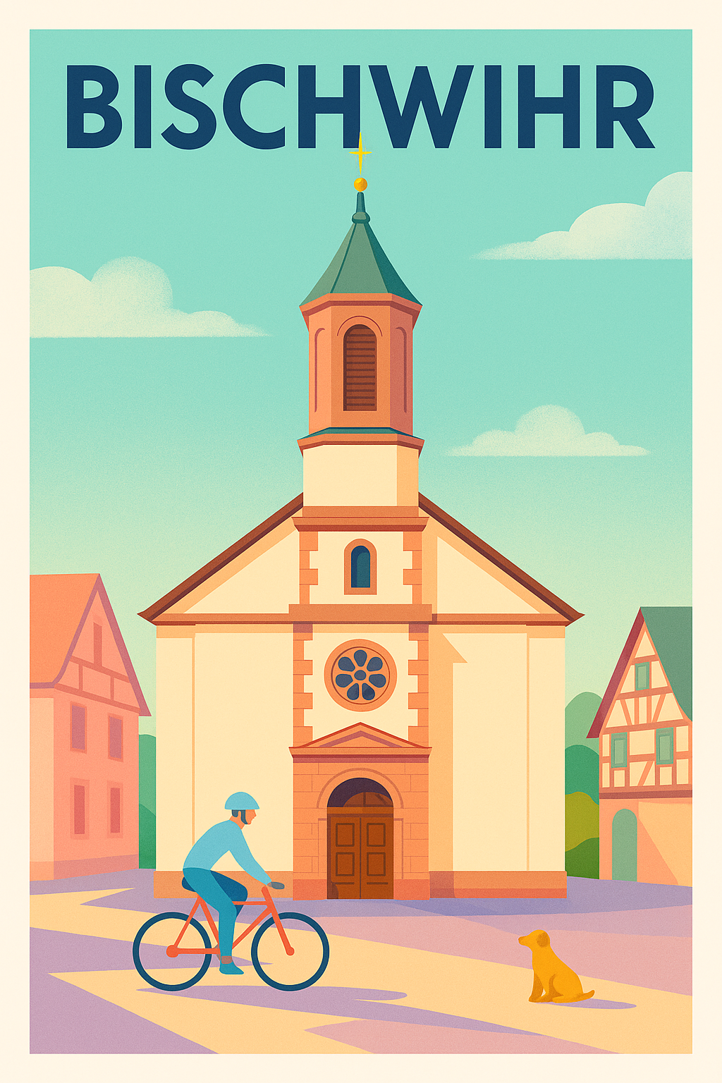 Affiche de Bischwihr - L'authenticité alsacienne au cœur du village
