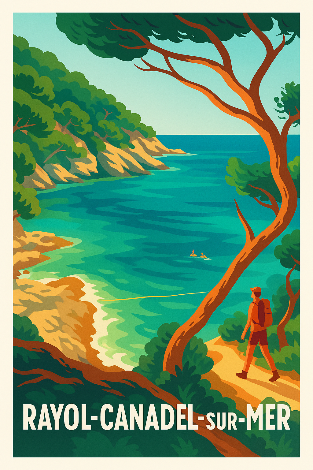 Affiche Rayol-Canadel-sur-Mer — Évasion sur la Côte Méditerranéenne · poster d'art de Rayol-Canadel-sur-Mer