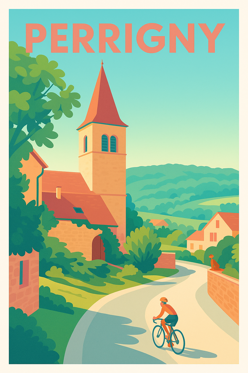 Affiche de Perrigny - Escapade à vélo au cœur du village