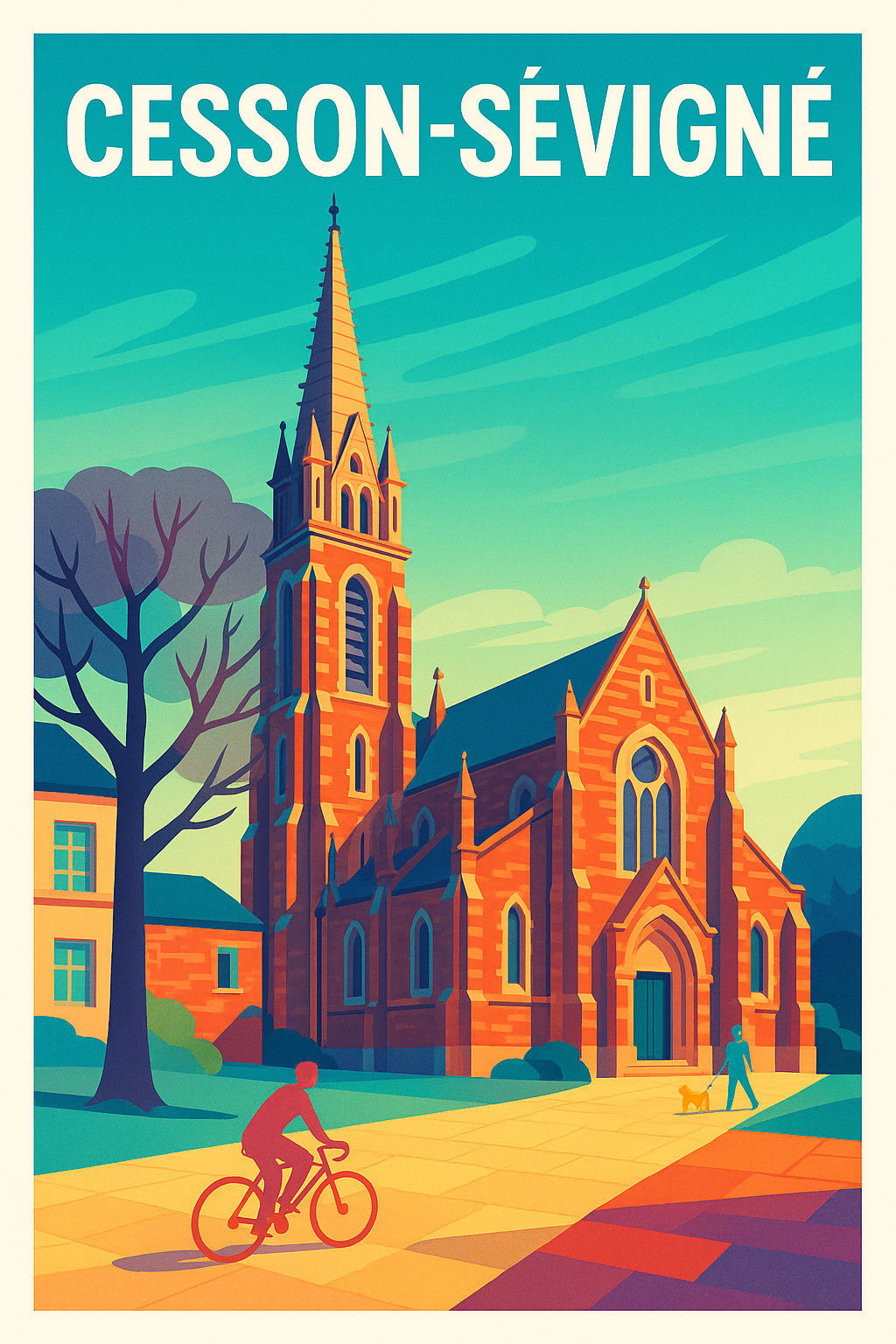 Affiche de Cesson-Sévigné - Charme Architectural et Vie Quotidienne