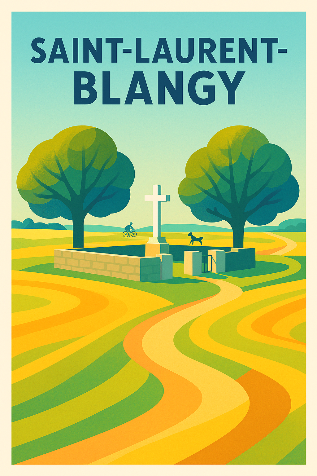 Affiche de Saint-Laurent-Blangy - L'harmonie des chemins et de la nature