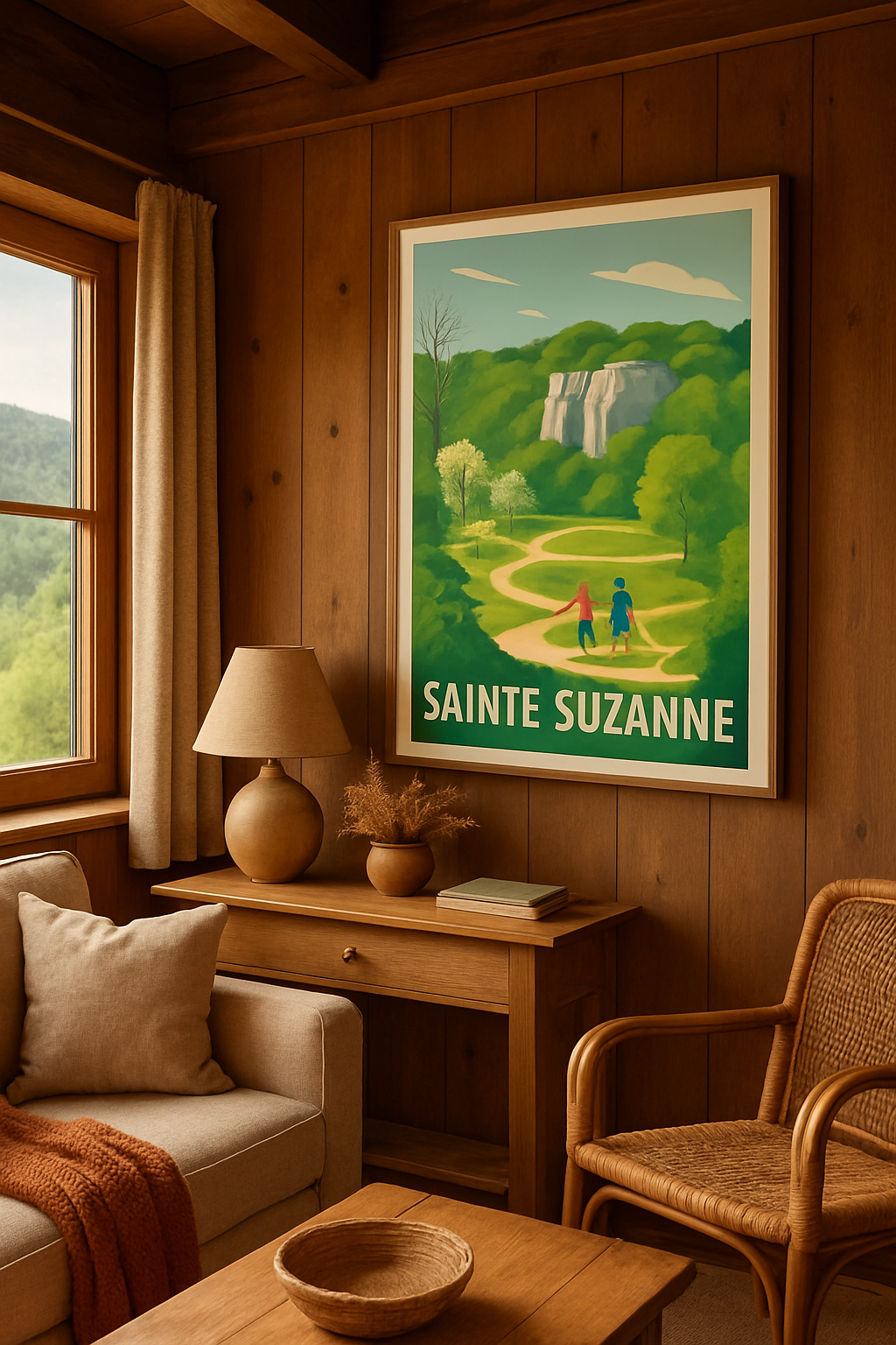 Mise en situation Affiche de Sainte-Suzanne - Promenade au cœur de la nature