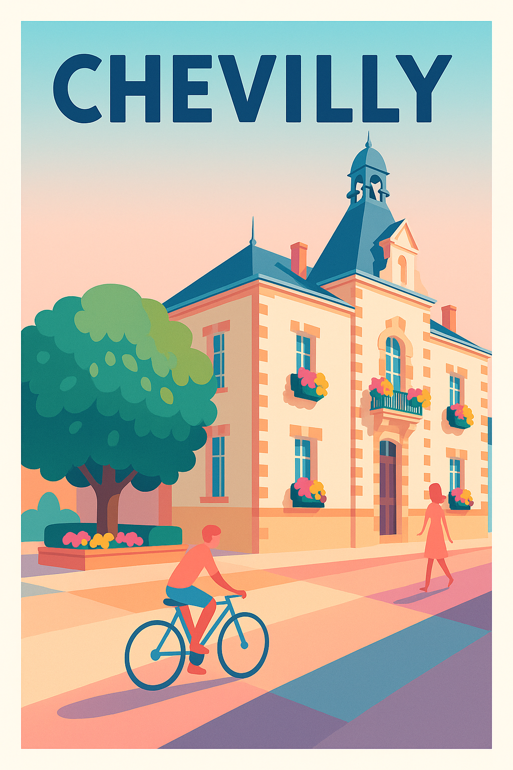 Affiche de Chevilly - Charme et douceur de vie en illustration