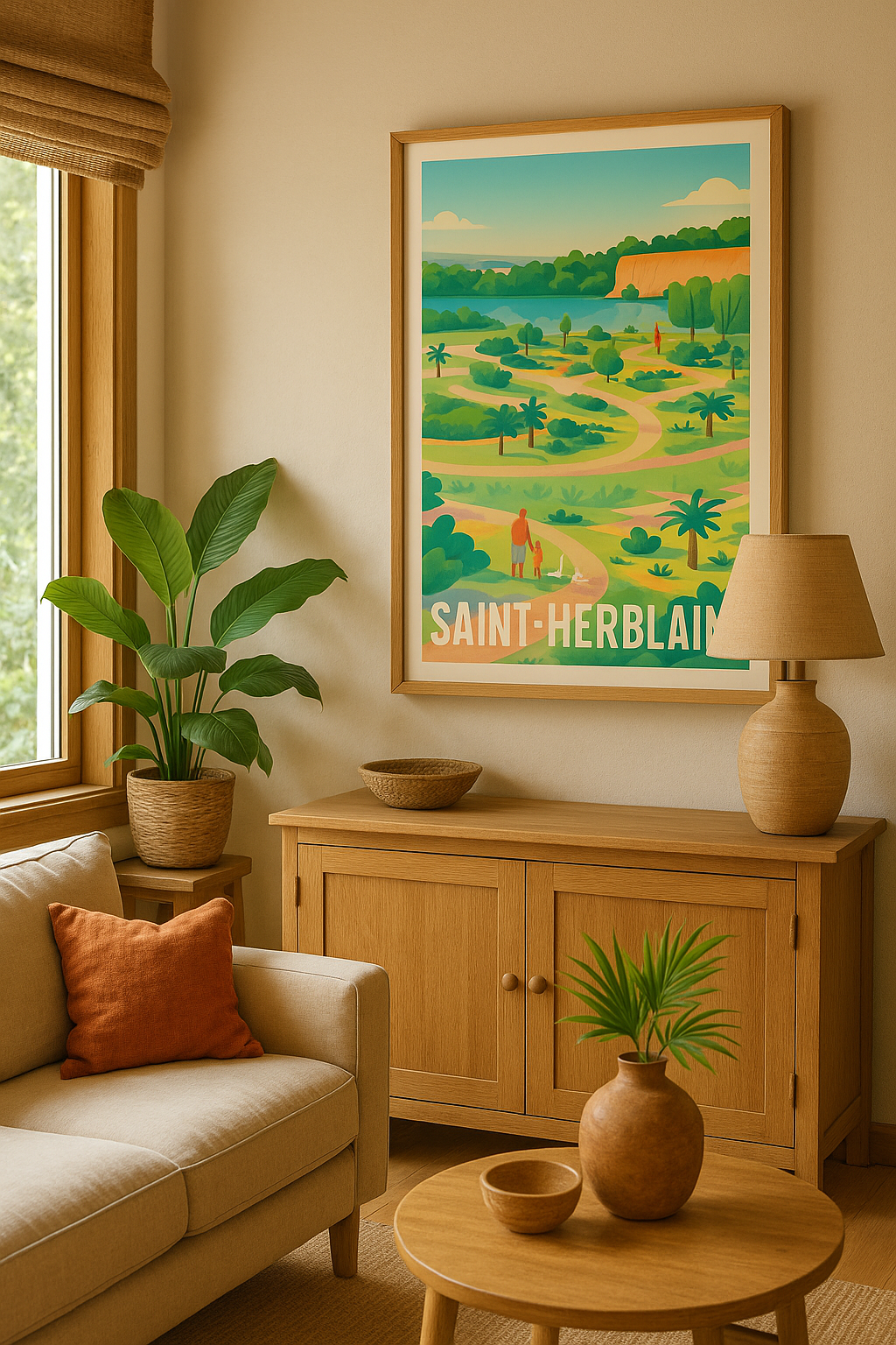 Affiche Saint-Herblain — Nature et Promenade en Douceur · poster d'art de Saint-Herblain