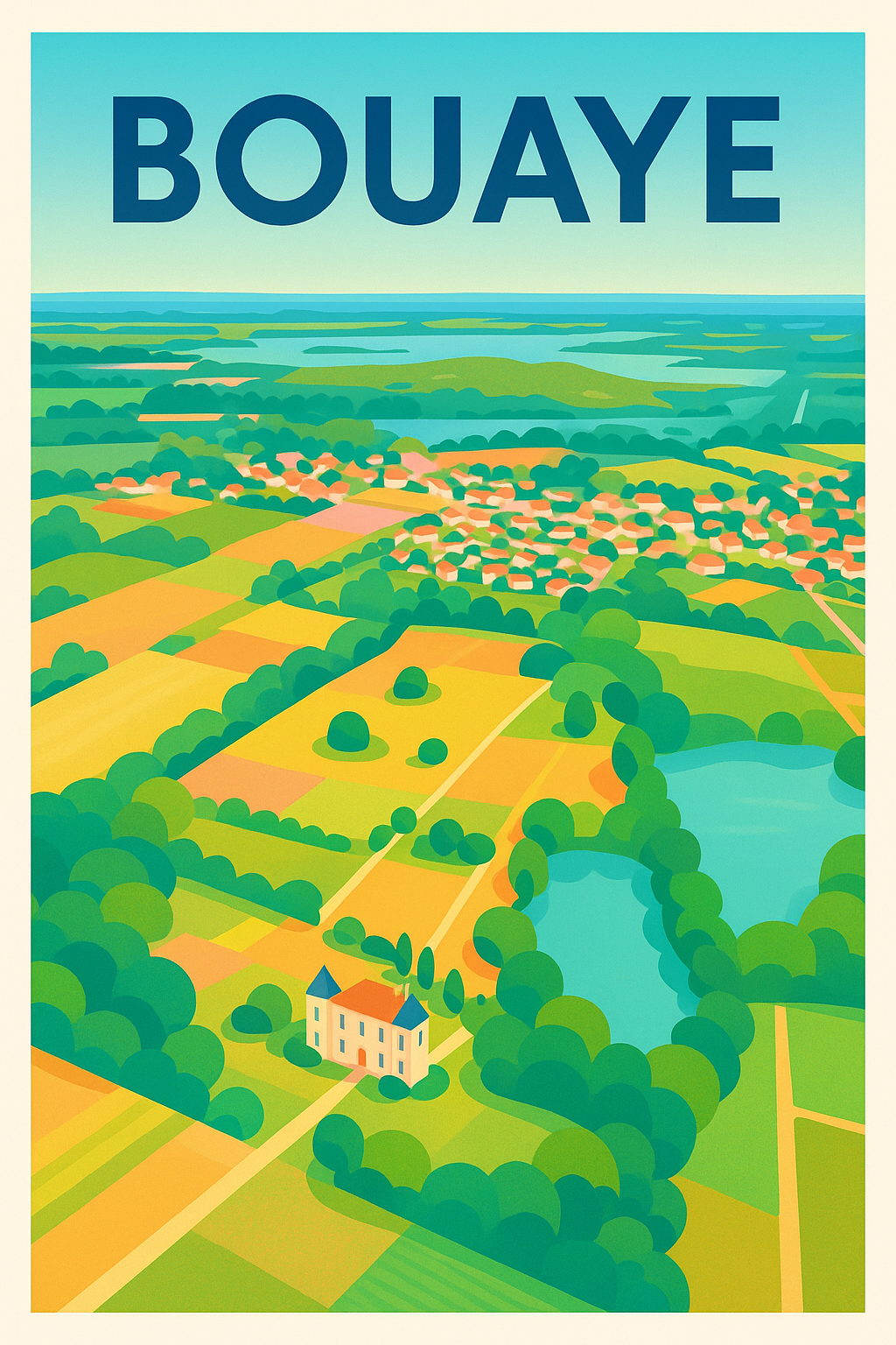 Affiche de Bouaye - L'évasion champêtre et lacustre