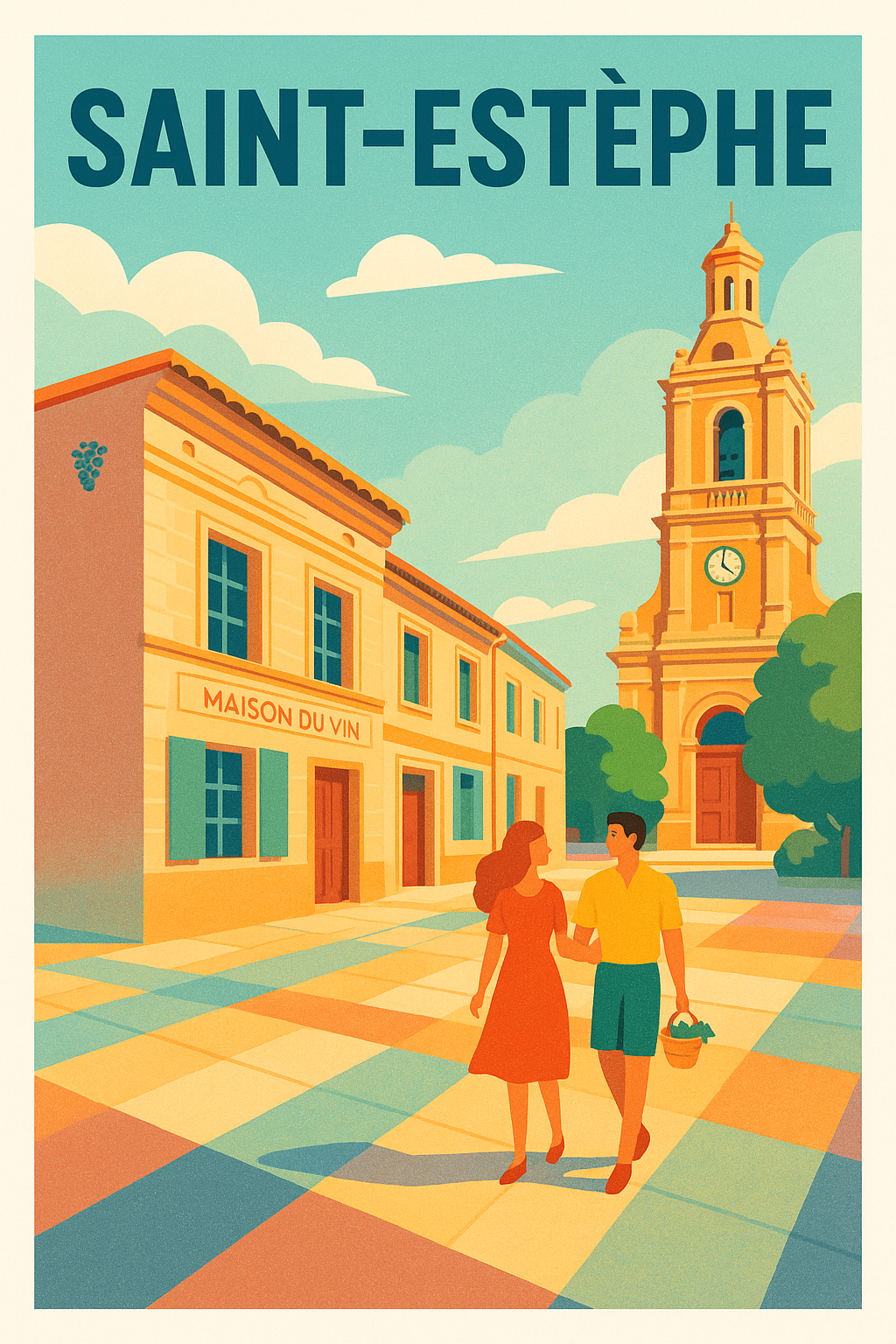 Affiche de Saint-Estèphe - L'élégance d'un village viticole