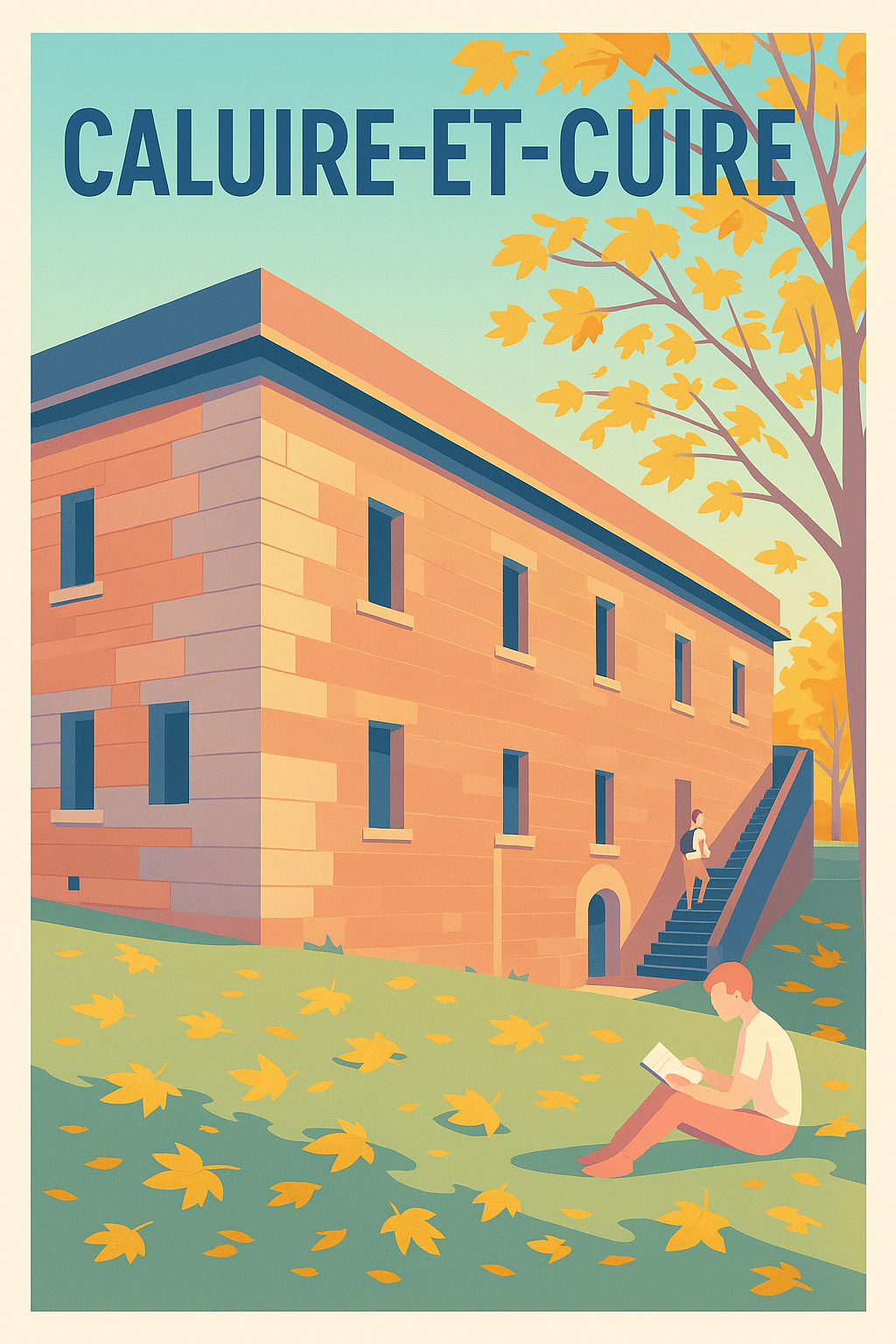 Affiche Caluire-et-Cuire — Douceur Automnale et Sérénité Urbaine · poster d'art de Caluire-et-Cuire