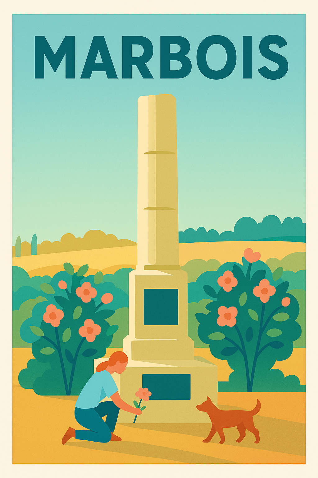 Affiche de Marbois - L'hommage paisible au cœur de la campagne