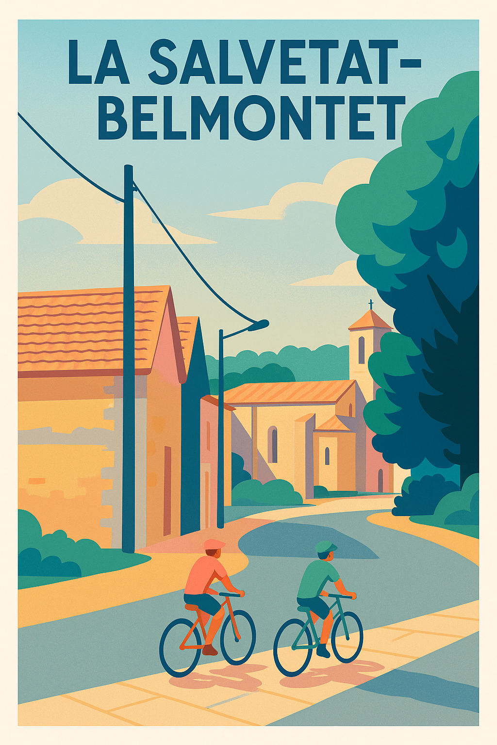 Affiche de La Salvetat-Belmontet - Charme et sérénité à vélo