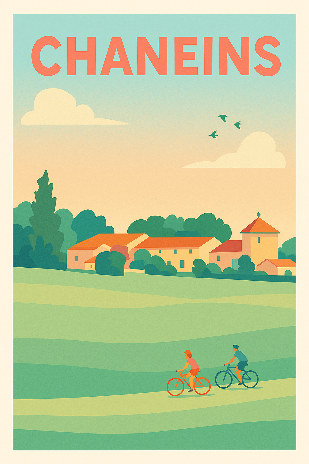 Affiche de Chaneins - Évasion à vélo au cœur de la campagne