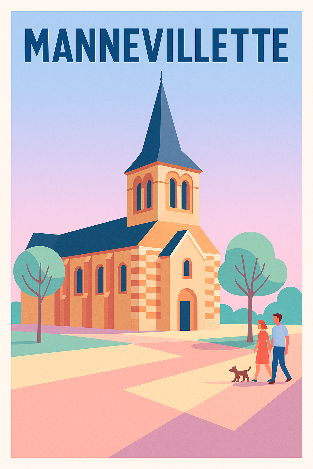 Affiche de Mannevillette - L'élégance paisible au cœur du village