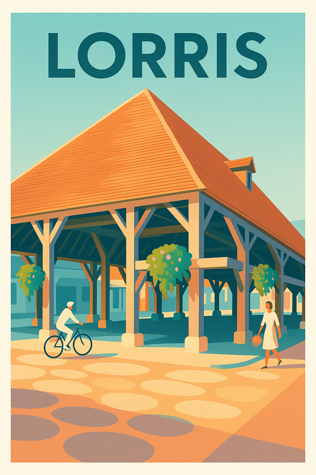 Affiche de Lorris - Charme intemporel sous la halle centrale