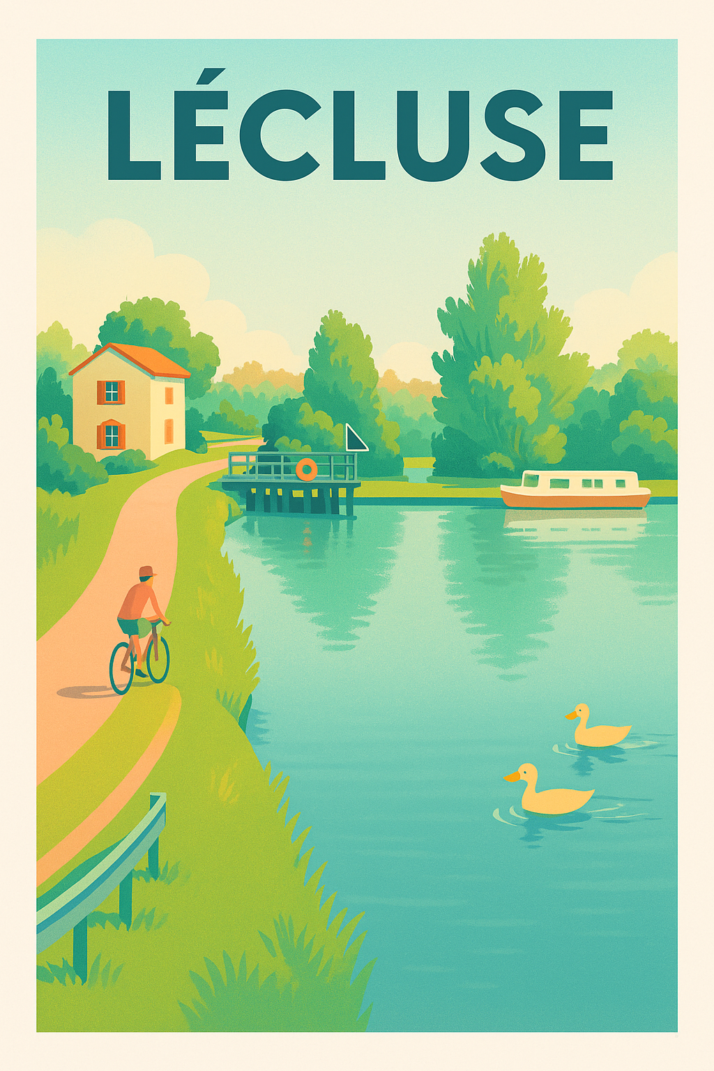 Affiche de Lécluse - Évasion bucolique au fil de l'eau