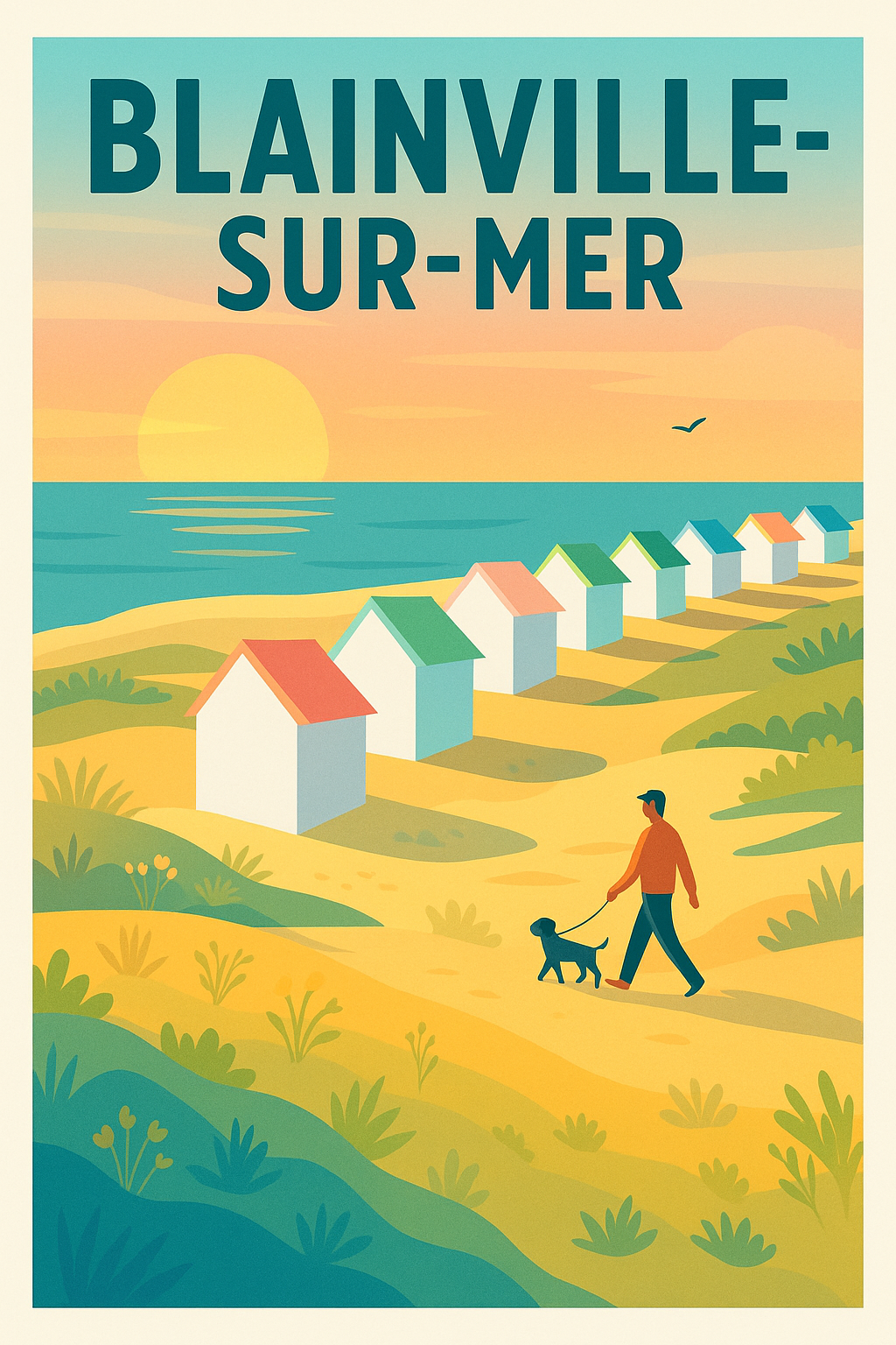 Affiche de Blainville-sur-Mer - Douceur et balade au bord de la mer