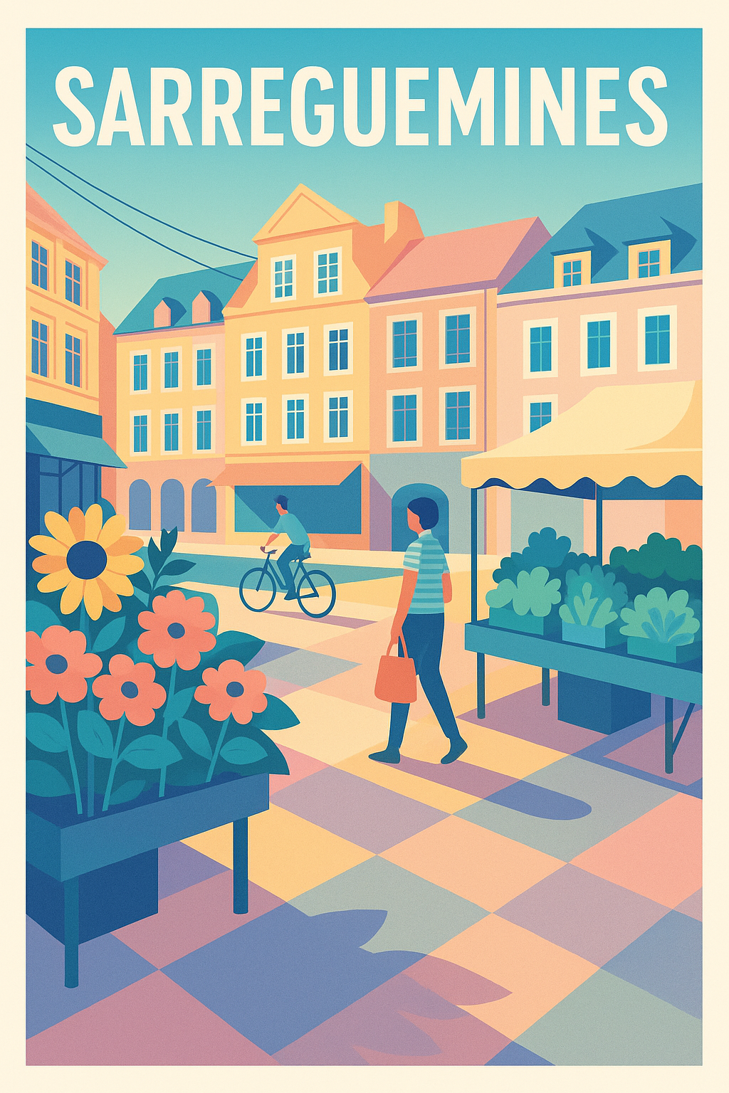 Affiche de Sarreguemines - Atmosphère conviviale au cœur de la ville