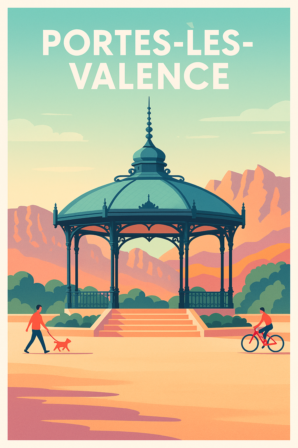 Affiche de Portes-lès-Valence - Évasion au kiosque du parc