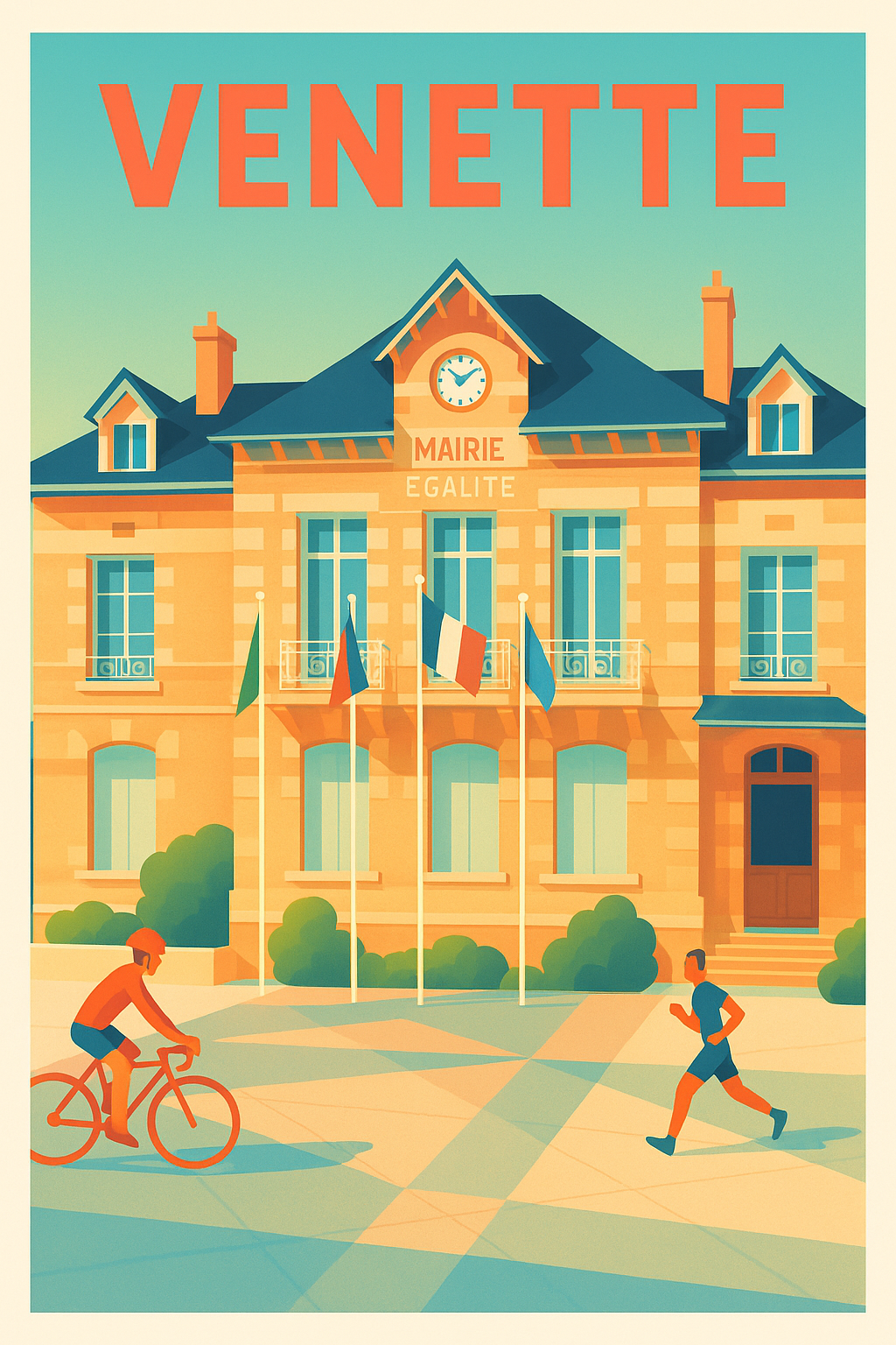 Affiche de Venette - L'élégance de la mairie au cœur de la ville