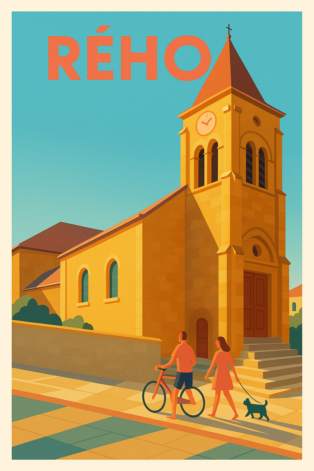 Affiche de Réhon - Charme paisible au cœur de son église emblématique