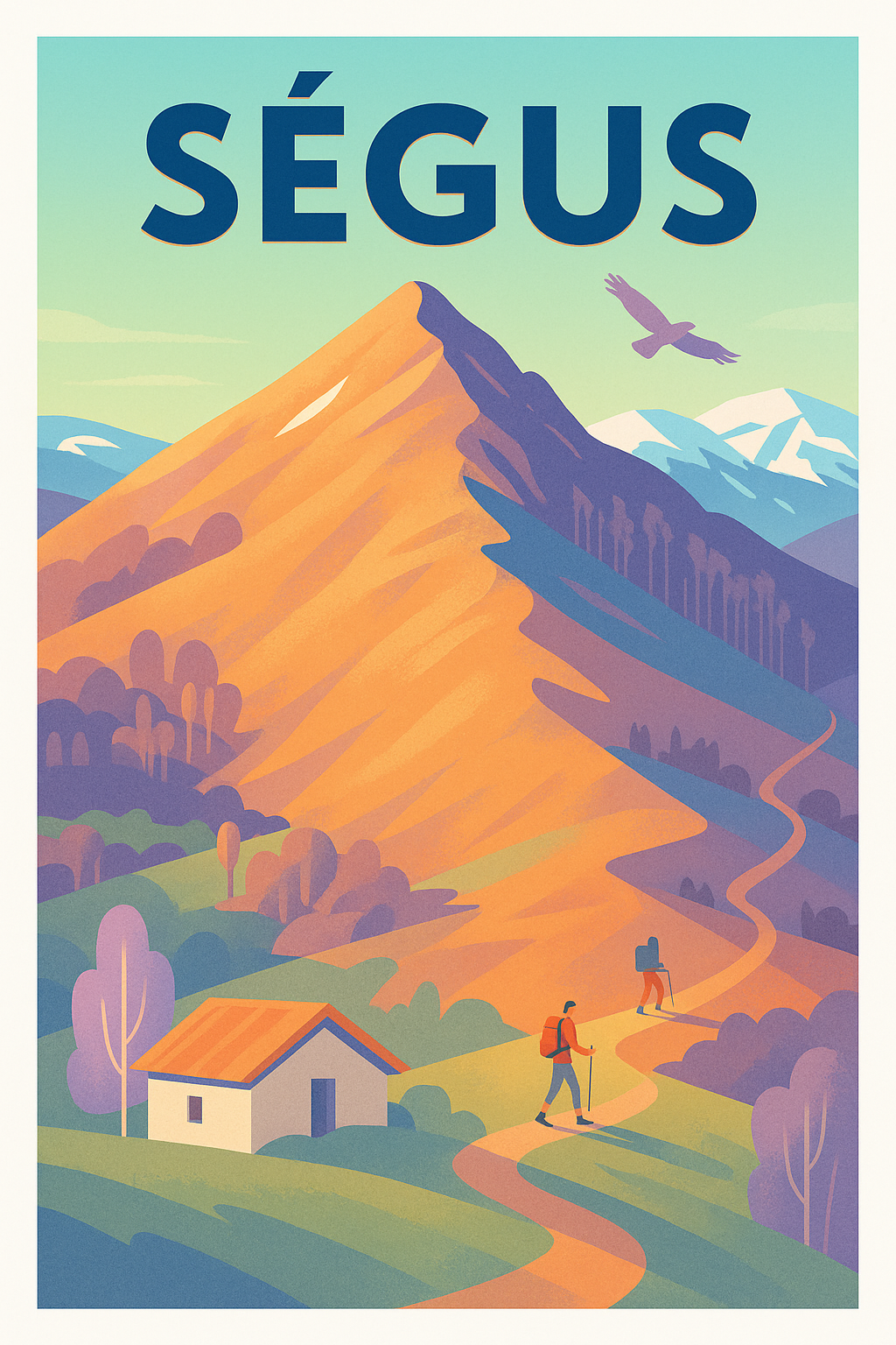 Affiche de Ségus - Invitation à la Montagne et à la Randonnée
