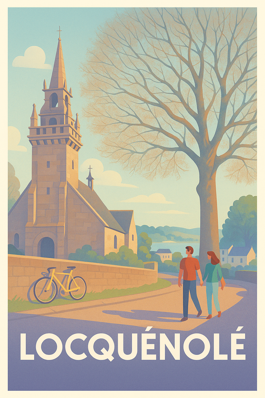 Affiche Locquénolé — Charme et sérénité bretonne · poster d'art de Locquénolé
