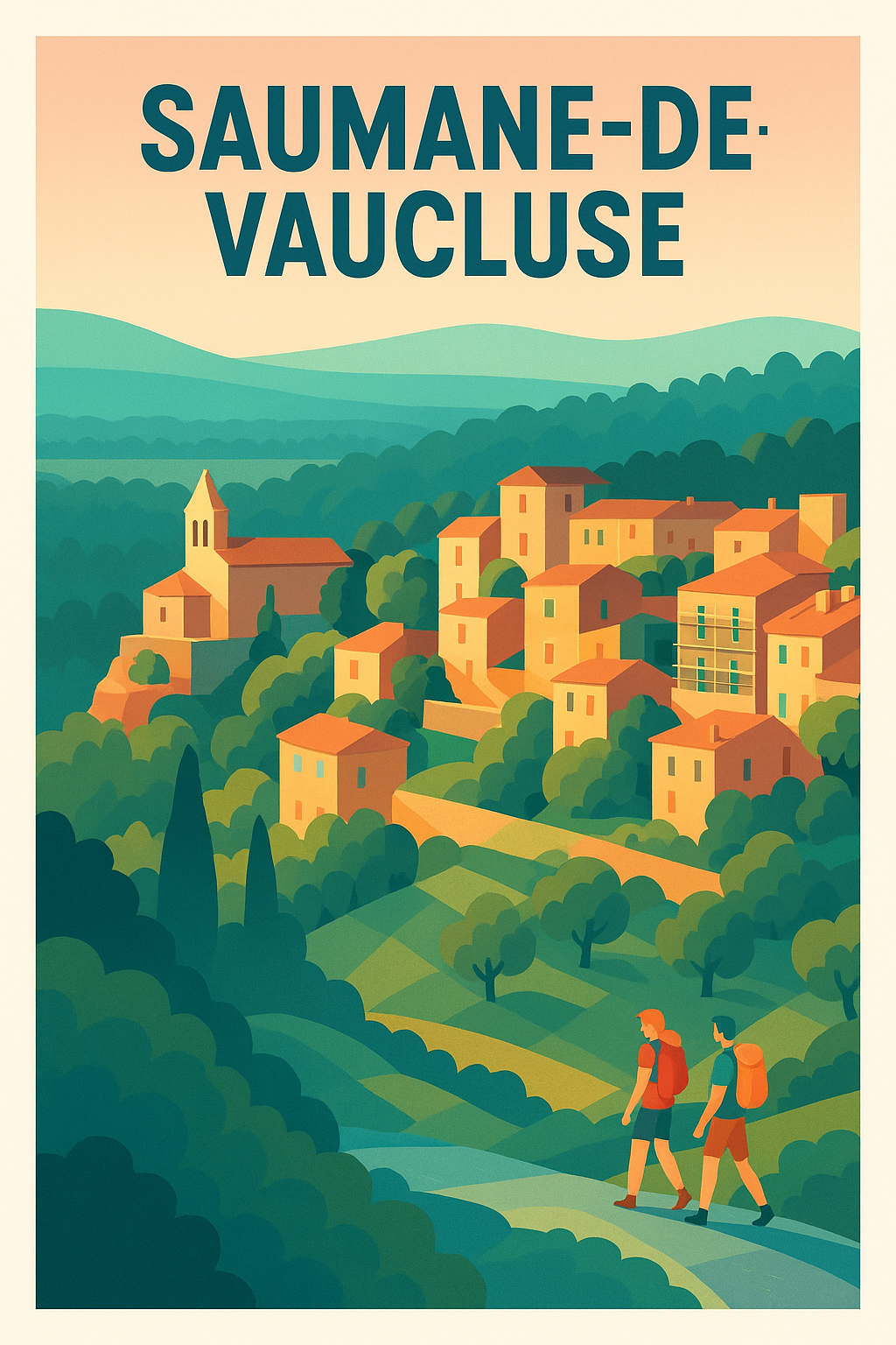 Affiche de Saumane-de-Vaucluse - Charme bucolique en Provence