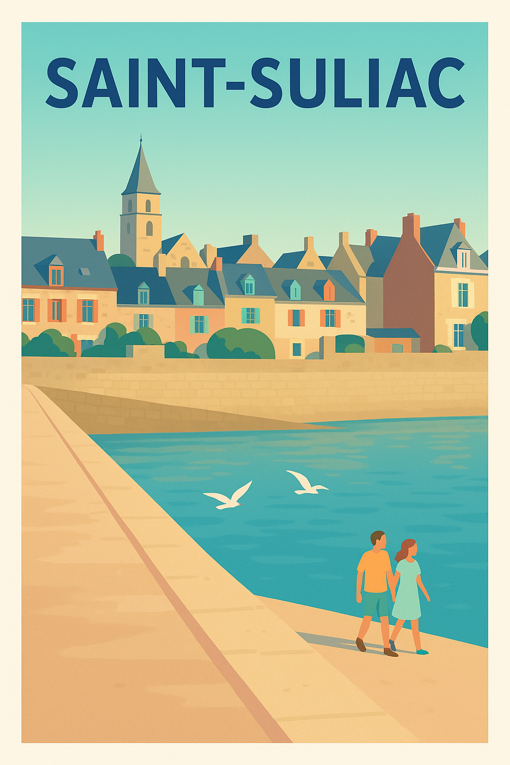 Affiche de Saint-Suliac - Charme côtier et douceur de vivre