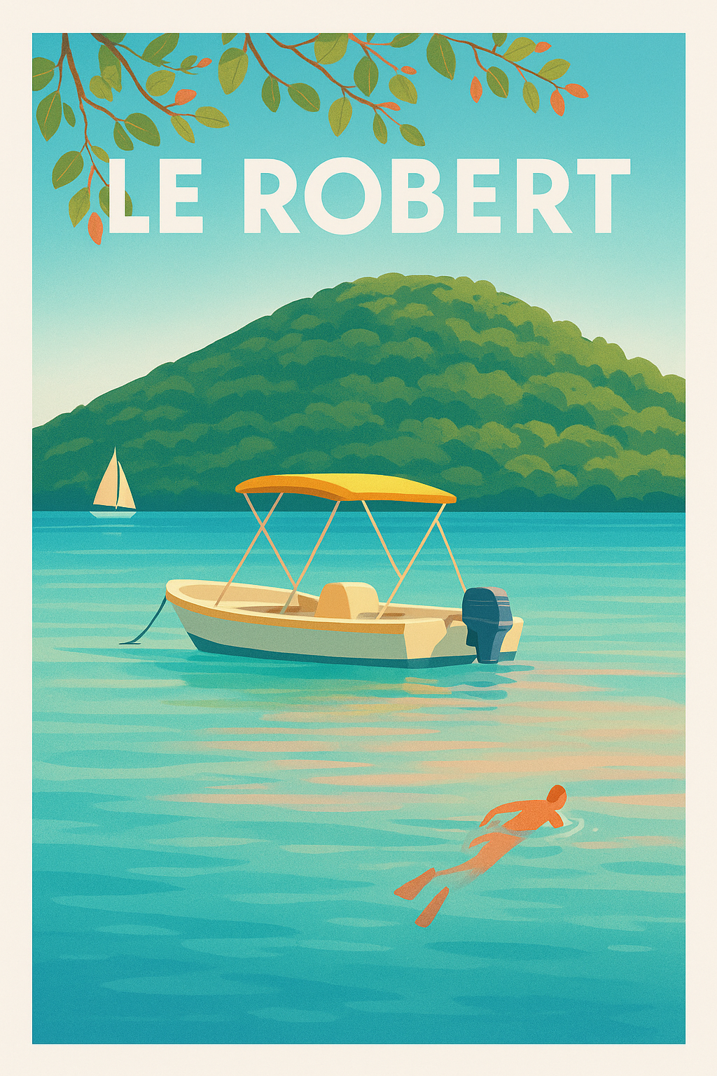 Affiche Le Robert — Évasion et sérénité tropicales · poster d'art de Le Robert
