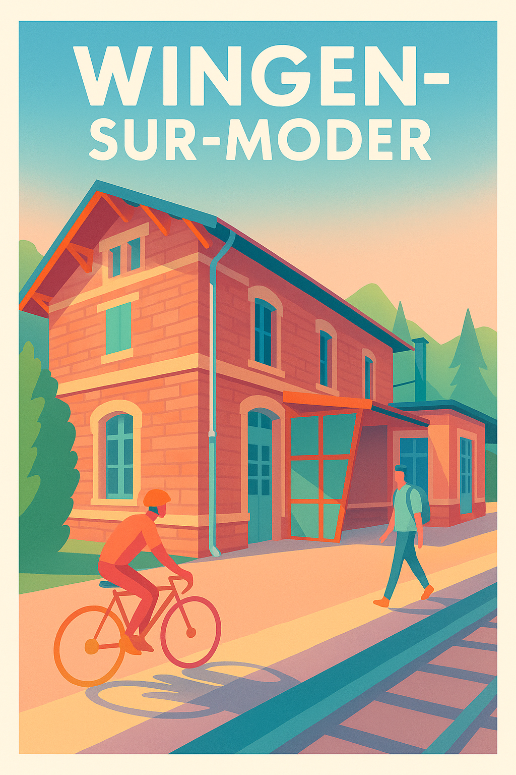Affiche de Wingen-sur-Moder - Charme tranquille au bord des rails